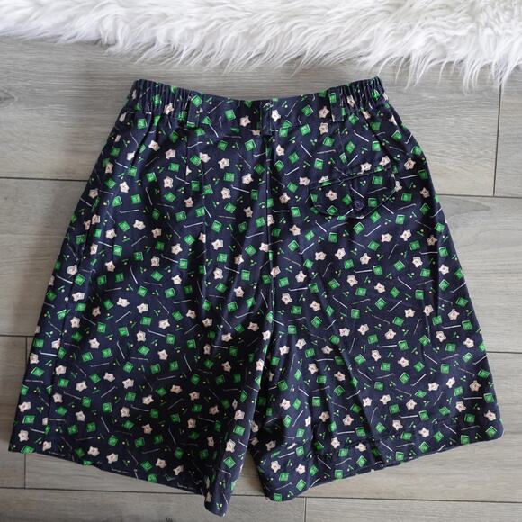 Liz Golf Vintage 90s Graphic Putter High Rise Baggy Wide Leg Shorts Small - Picture 2 of 8